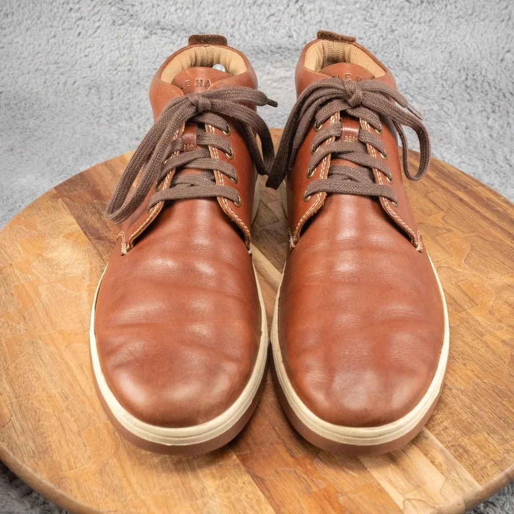 Cole Haan Vartan 2.0 Grand OS Shoes Mens 10 M Brown Midcut Sneakers Casual